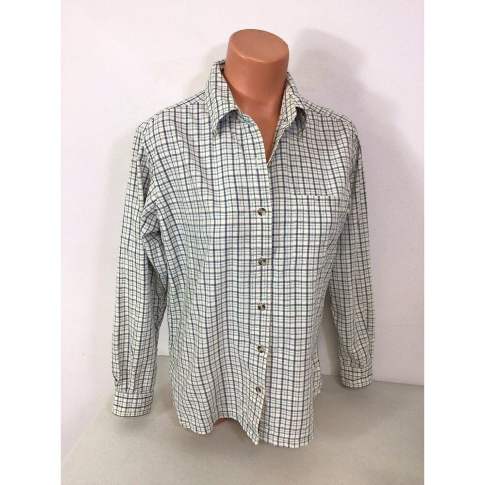 LL Bean Vintage Plaid Shirt Womens Small